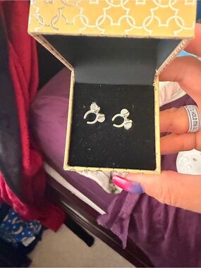 Rebecca Hook Sterling Silver Minnie themed earrings - Silver